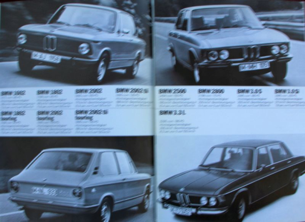 BMW Modelprogram 1971 Carbrochure (10369)